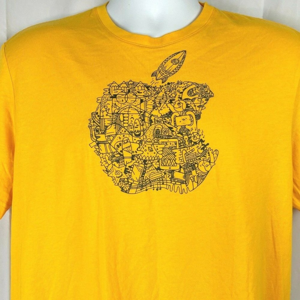 Apple Computer Camp Conference Cartoon Mens M T-Shirt Medium Retail Uniform New